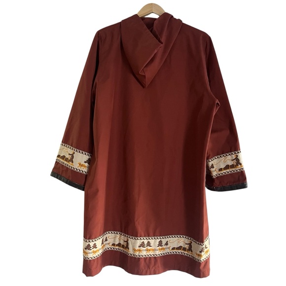 Vintage 1970s Herr’s Furs Nino-Flex Parka Embroidery Rust Brown Size Large - Picture 12 of 14